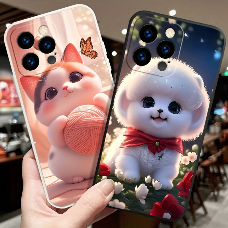 Iphone-Pretty Fashion Lovely Cartoon Couple Soft Phone Case For iPhone 16ProMax/16Pro/16Plus/16/15ProMax/15Pro/15Plus/15/14ProMax/14Pro/14Plus/14/13ProMax/13Pro/13Mini/13/12ProMax/12Pro/12Mini/12/11ProMax/11Pro/11/XSMax/XR/X/8P/8/7P